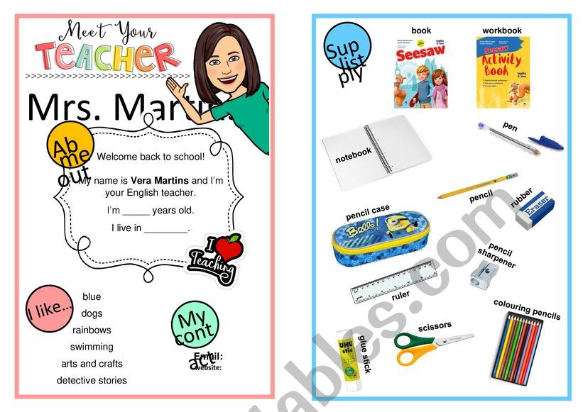 What Do Teachers Need Worksheet: Printable PDF for Kids