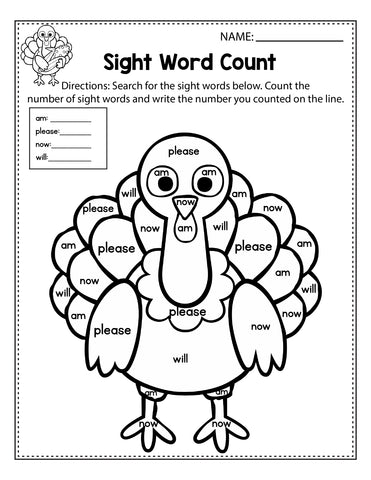 FREE Thanksgiving Math &  Literacy Worksheets For Kindergarten - My ...