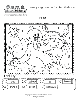 worksheet for thanksgiving