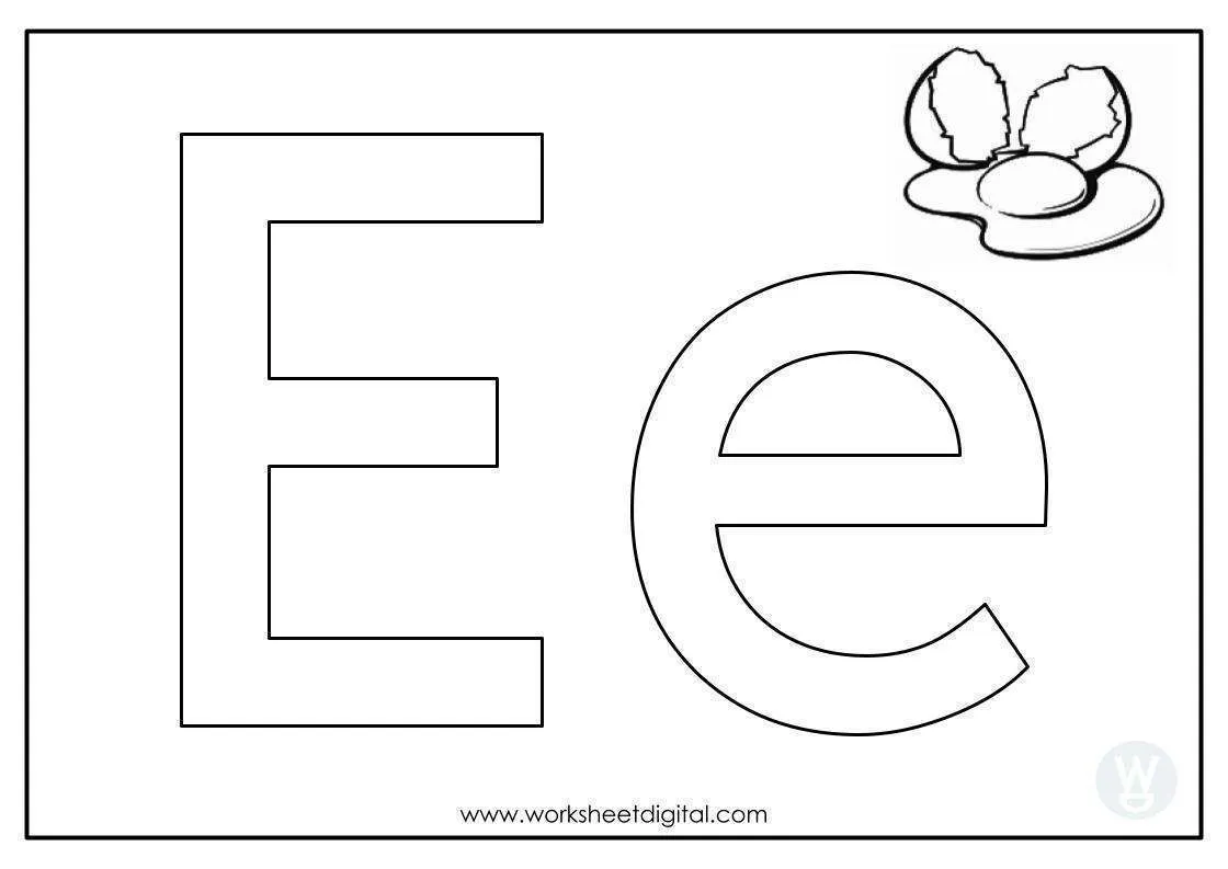 Letter E Worksheet - Worksheet Digital