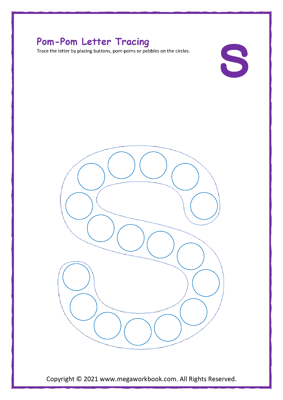 worksheet for the letter s