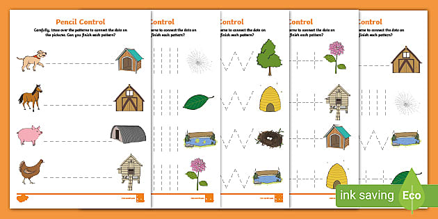 Tracing Lines Worksheets For 3-year-olds (teacher made)