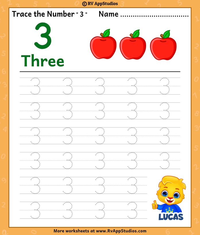 worksheet for three