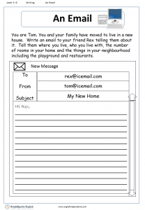 worksheet for writing about friendship