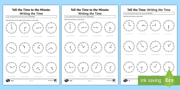 Telling the Time Worksheets | Year 3-4 Maths Resources