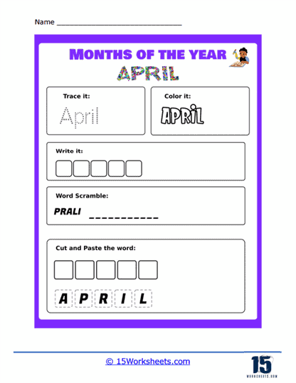 Months of the Year Worksheets - 15 Worksheets Library
