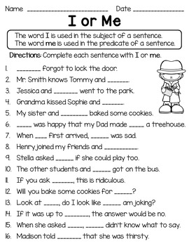 First-Grade Grammar Worksheets - Parts of Speech, Punctuation ...