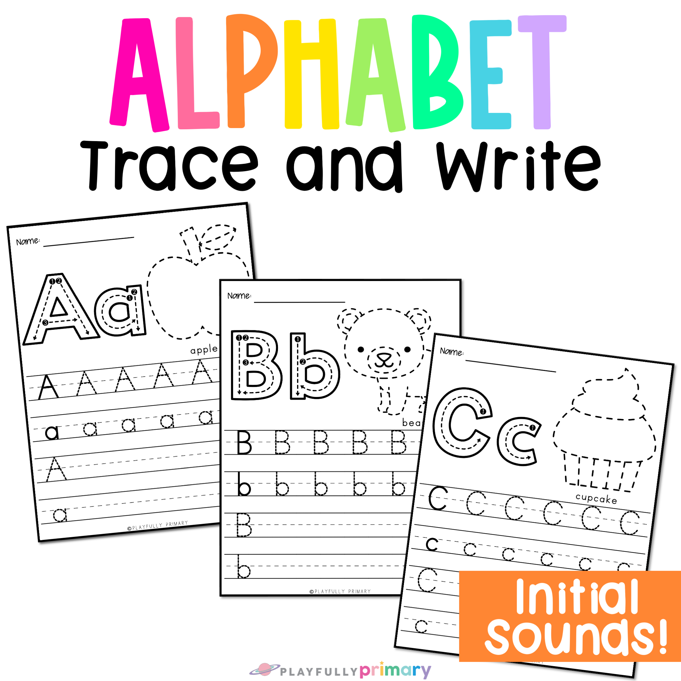 Fun Kindergarten Handwriting Practice Sheets - Playfully Primary