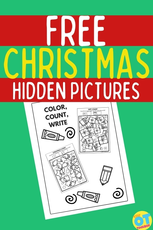 worksheet hidden pictures for christmas