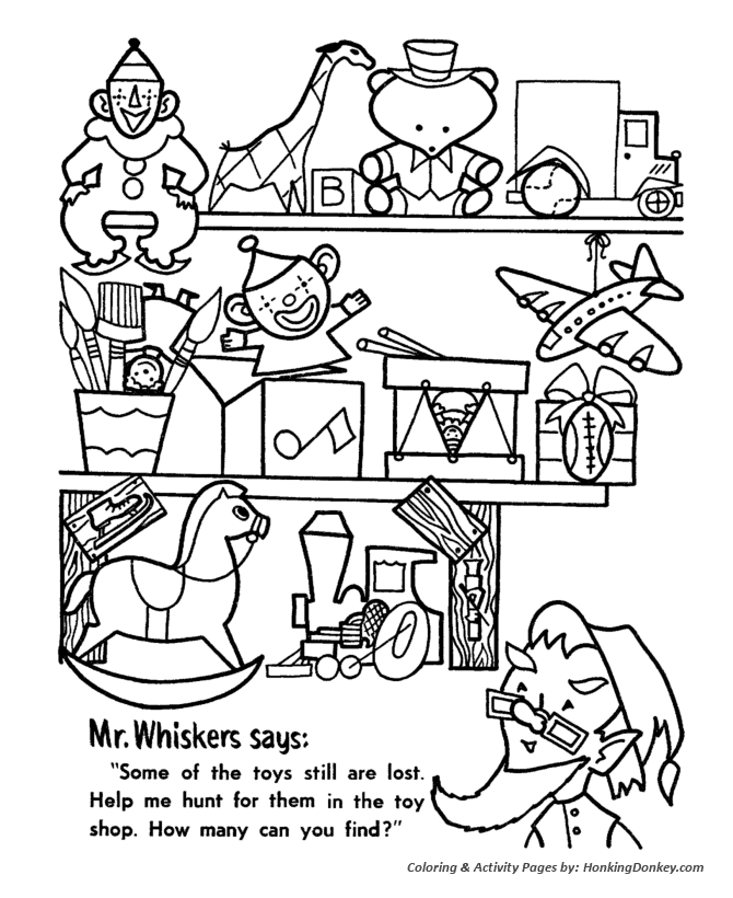 worksheet hidden pictures for christmas