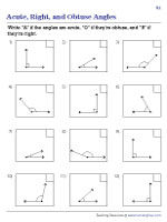 Types of Angles Worksheets