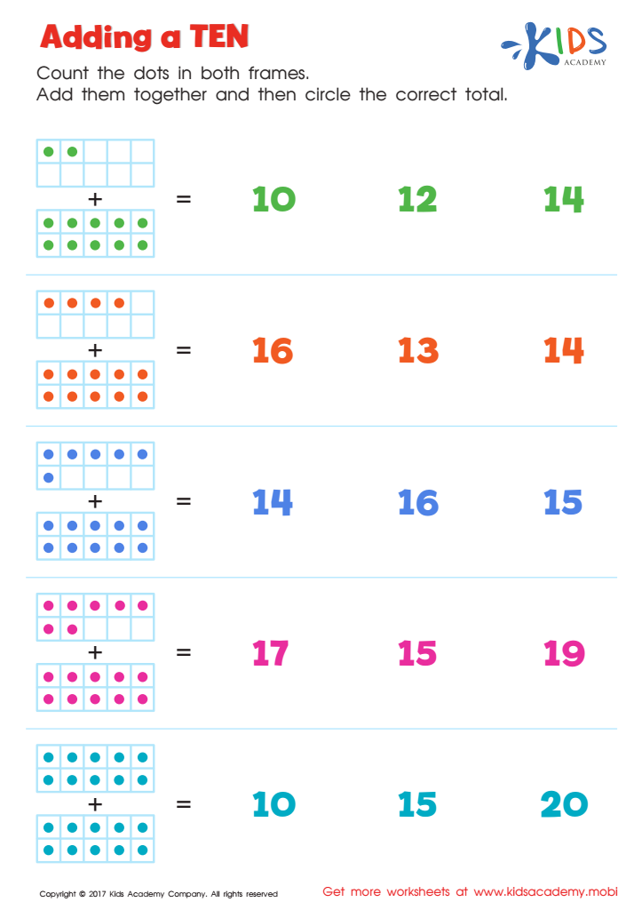 Addition worksheets for grade 1 - Free printables for first grade