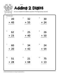 worksheet in addition without regrouping