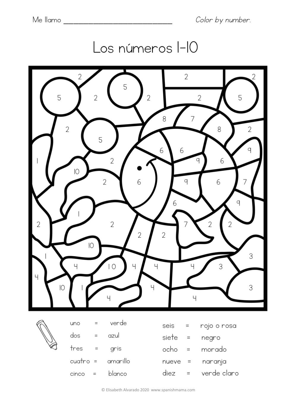 worksheet in spanish
