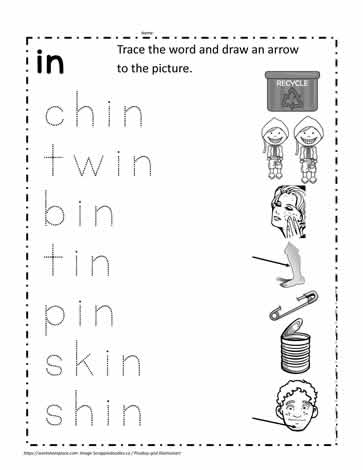 in Word Family Worksheet Worksheets