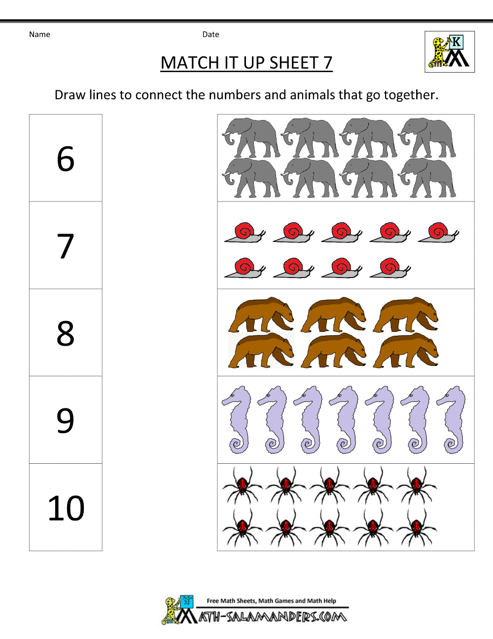 Math Worksheets Kindergarten