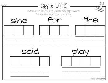 Kindergarten Worksheets - Miss Kindergarten