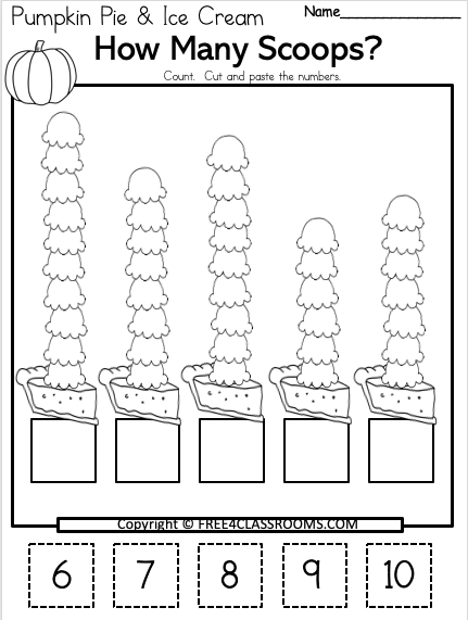 Free Worksheets for Kindergarten Math - Numbers - Free Worksheets ...
