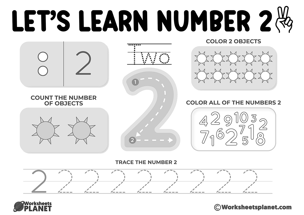 worksheet learning the number 1