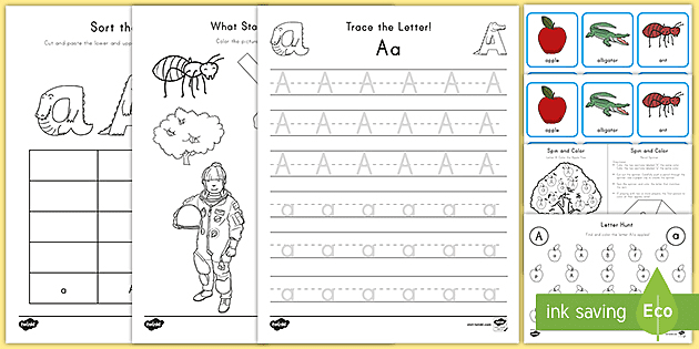 Letter A Worksheet and Activity Pack - Alphabet - Twinkl