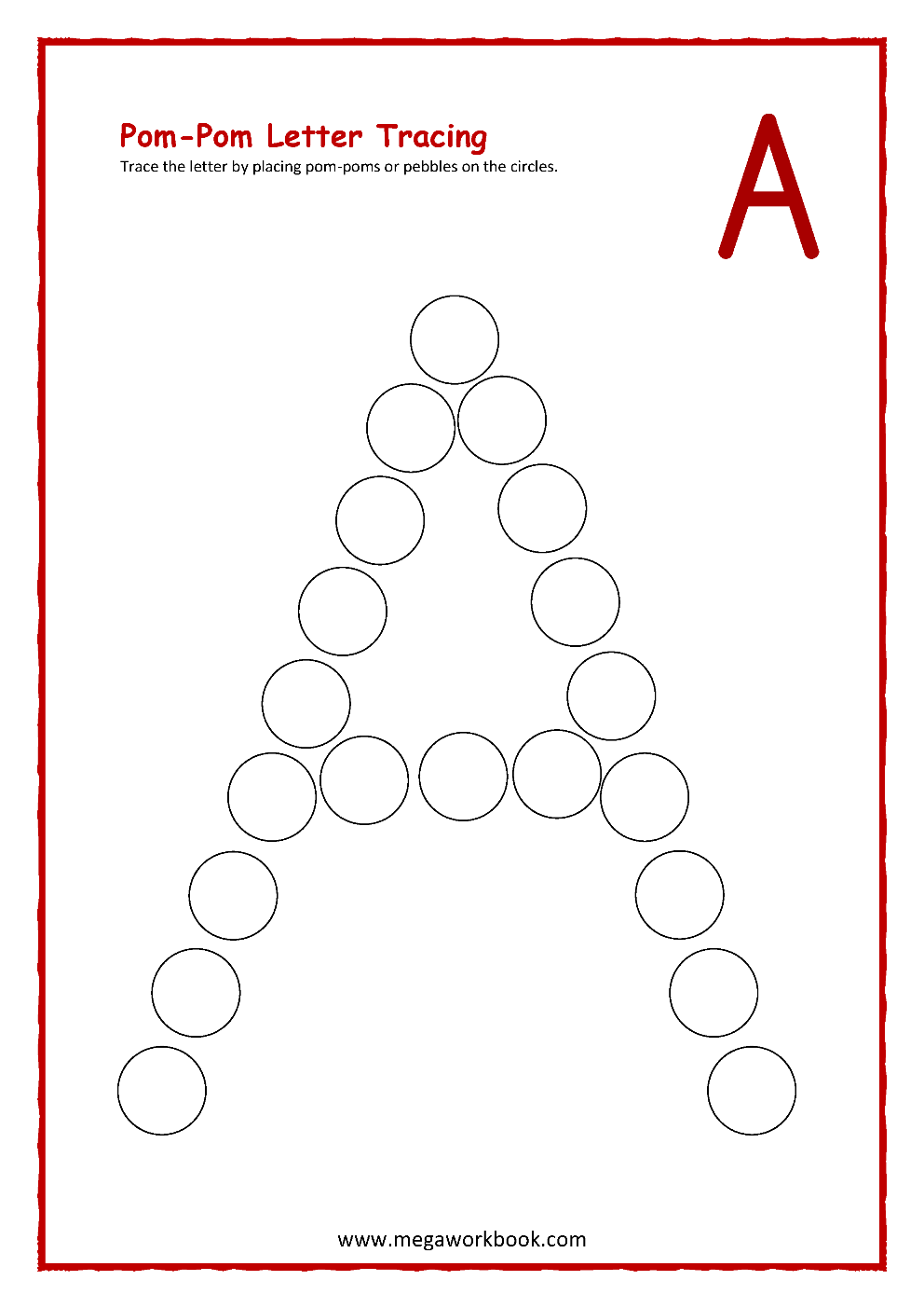 worksheet letter a