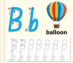 worksheet letter b for balloons