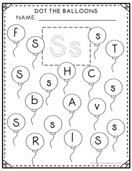 worksheet letter b for balloons
