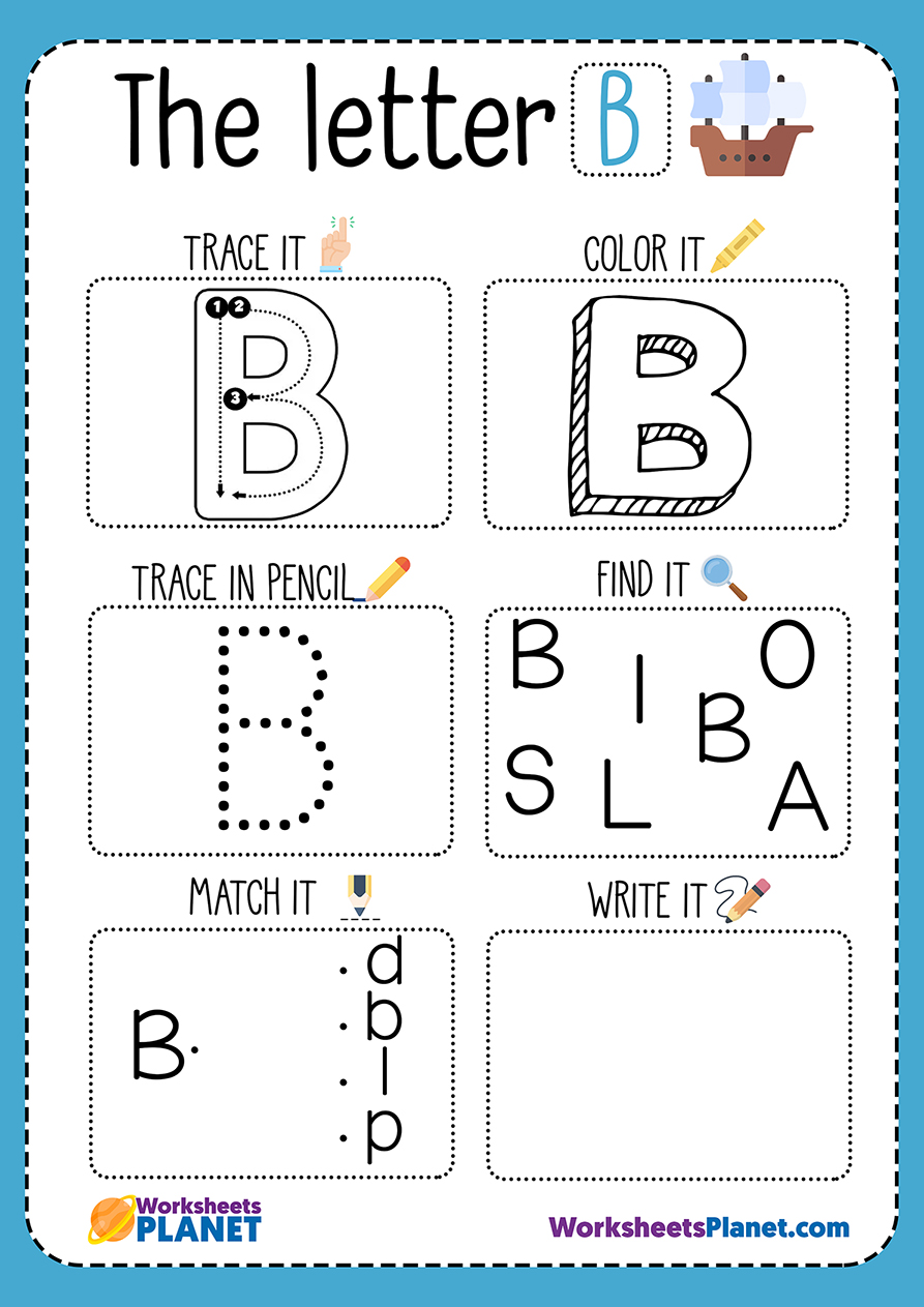 worksheet letter b