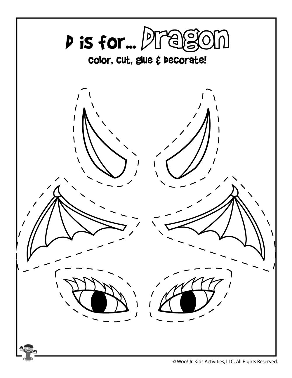 worksheet letter d crafts