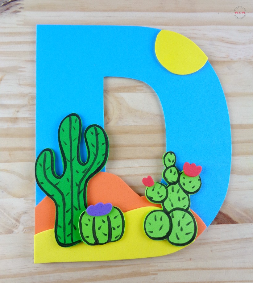 D is for Desert Letter Craft {Free Printables} - Must Have Mom