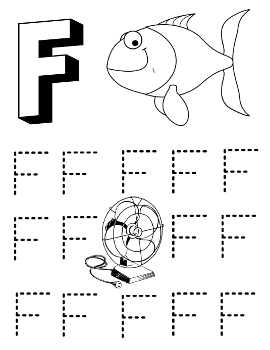 worksheet letter f templates