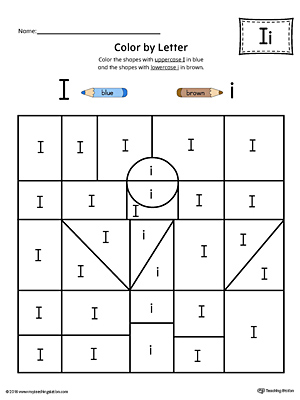 Lowercase Letter I Color-by-Letter Worksheet | MyTeachingStation.com