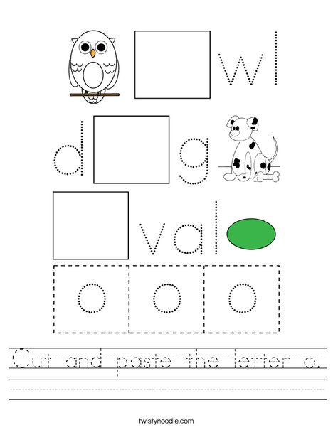 worksheet letter o