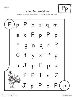 Uppercase Letter P Template Printable | MyTeachingStation.com