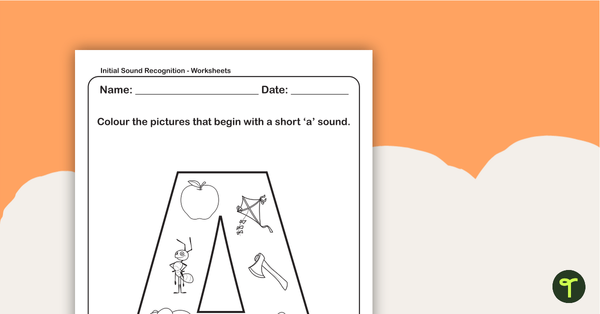 Letter Sounds Worksheet - Letter A | Teach Starter