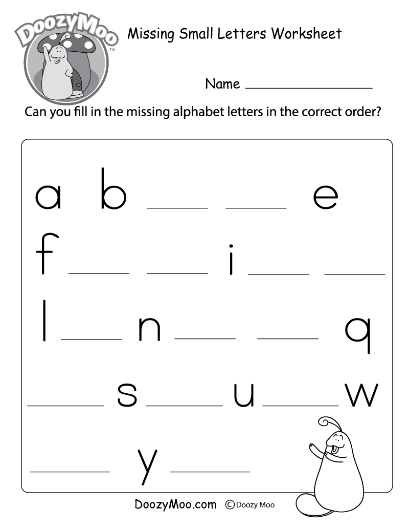 Alphabet Worksheets (Free Printables) - Doozy Moo