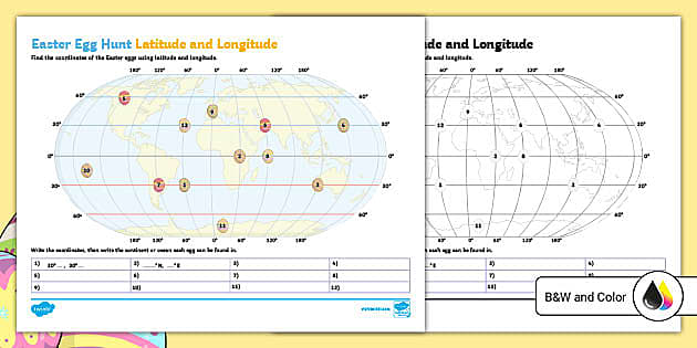 Easter Latitude And Longitude Activity | Twinkl USA - Twinkl