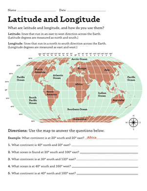 Latitude and Longitude | Interactive Worksheet 