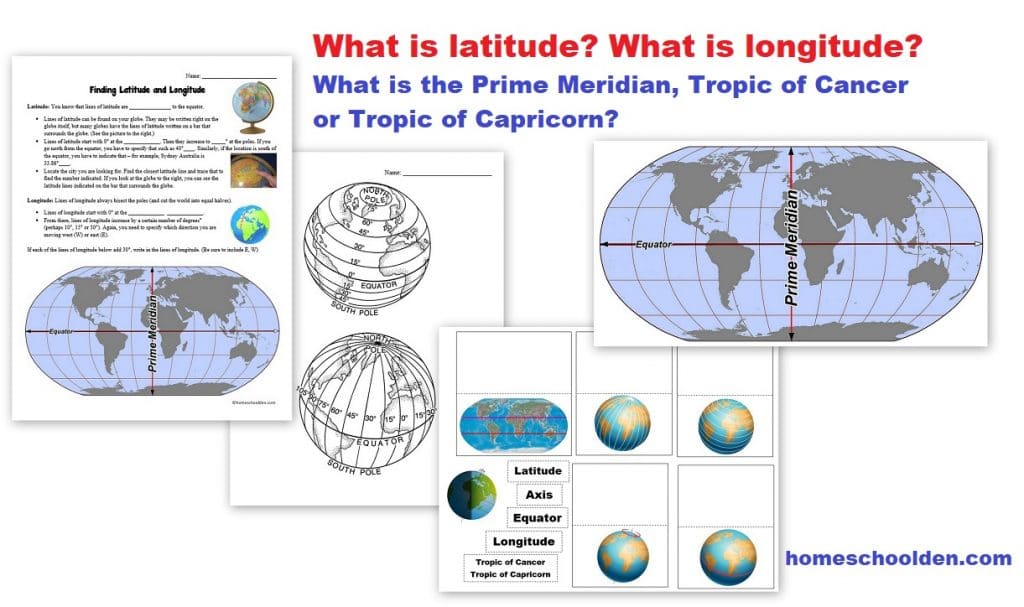 Latitude and Longitude Worksheets and Activities - Homeschool Den