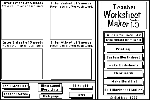 Teacher Worksheet Maker : GGallag958@aol.com : Free Download ...