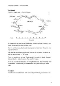 Geographical Skills-- Map Scale Worksheet for 5th - 6th Grade ...