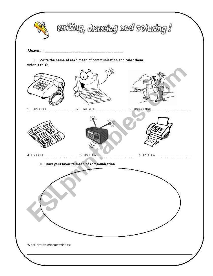 English worksheets: means of communication