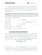 worksheet molecular compounds answers