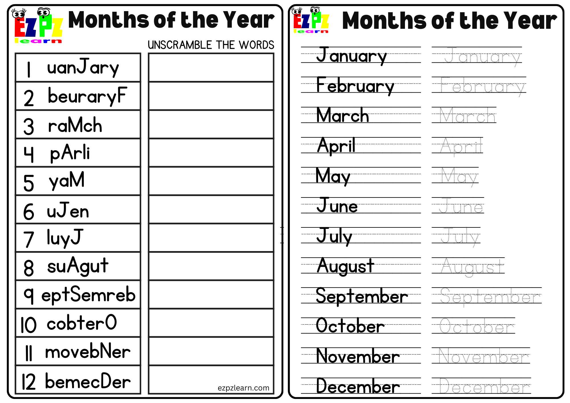 Months Of The Year Interactive Worksheet Edform Worksheets Library Months Of The Year Interactive Worksheet Edform Worksheets Library