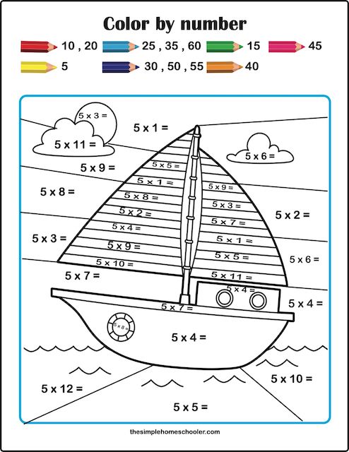 5 Fabulous (&  Free!) 5 Times Table Worksheets! - The Simple ...