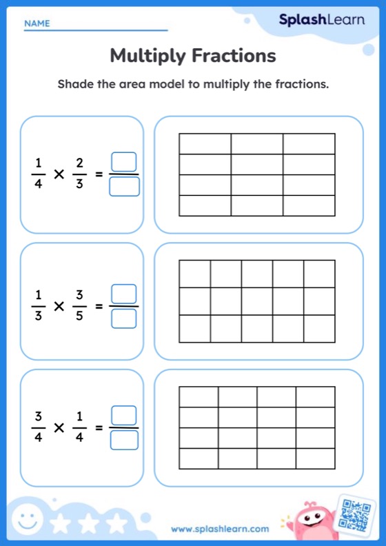 worksheet multiplying fractions