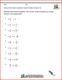Multiplying Mixed Fractions