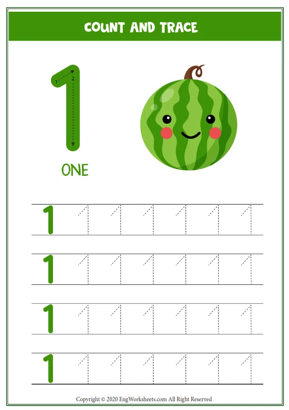 Printable English Number Worksheets and Exercises For Kids ...