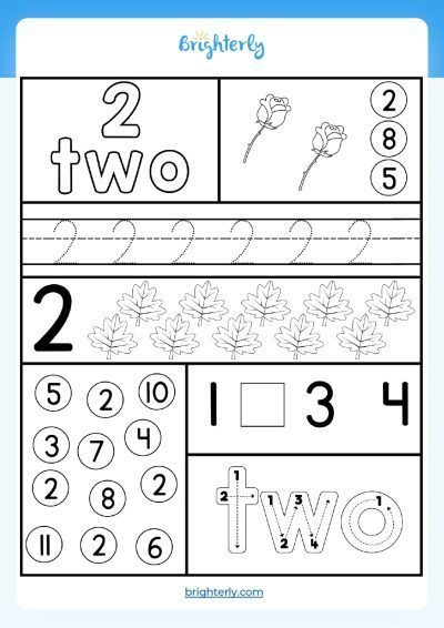 Free Printable Number 2 (Two) Worksheets for Kids [PDFs ...