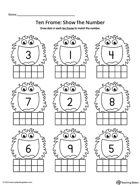 Preschool Writing Numbers Printable Worksheets | MyTeachingStation.com